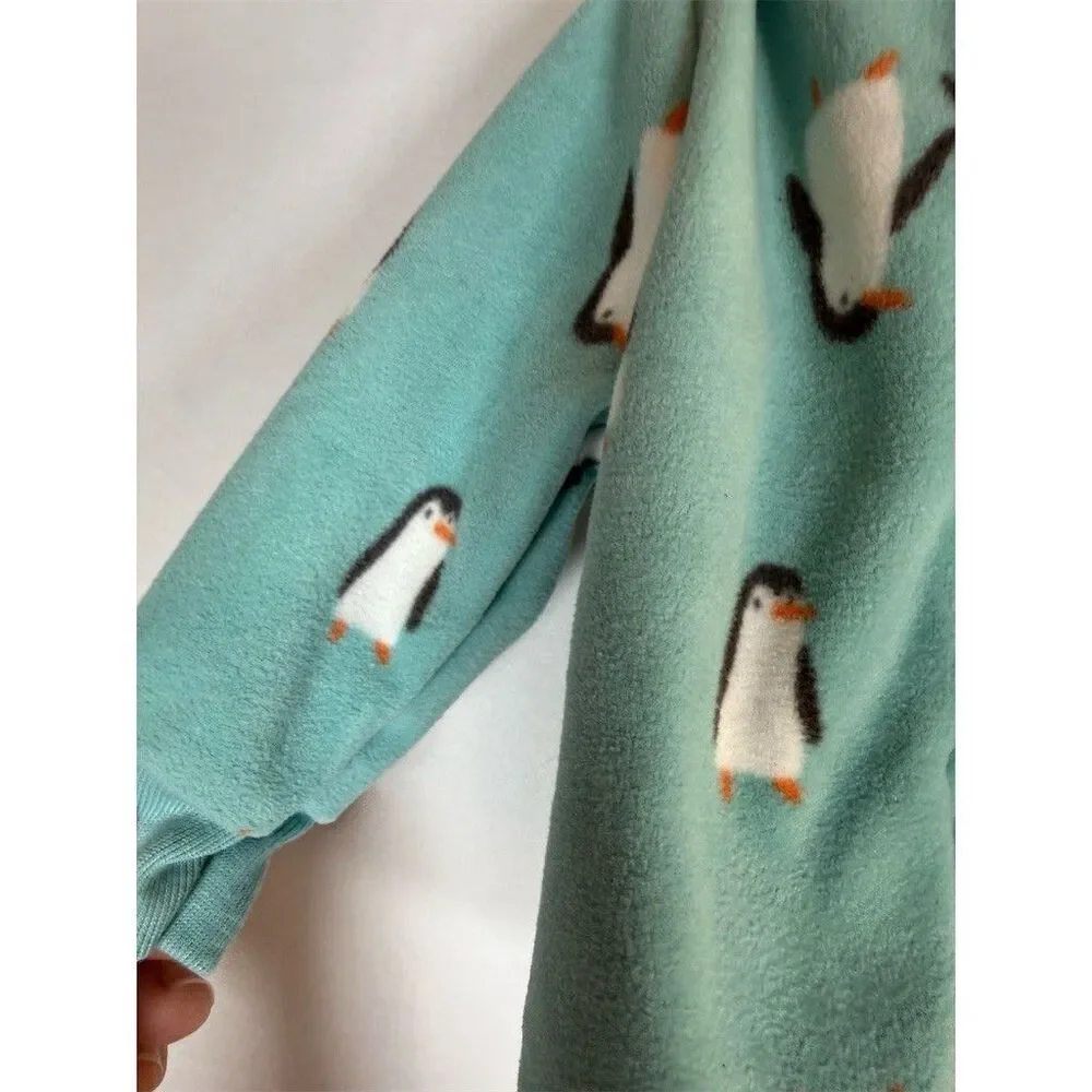 Carter’s Baby Unisex Fleece Full-Zip Hoodie Jacket Penguin Print Size 3M